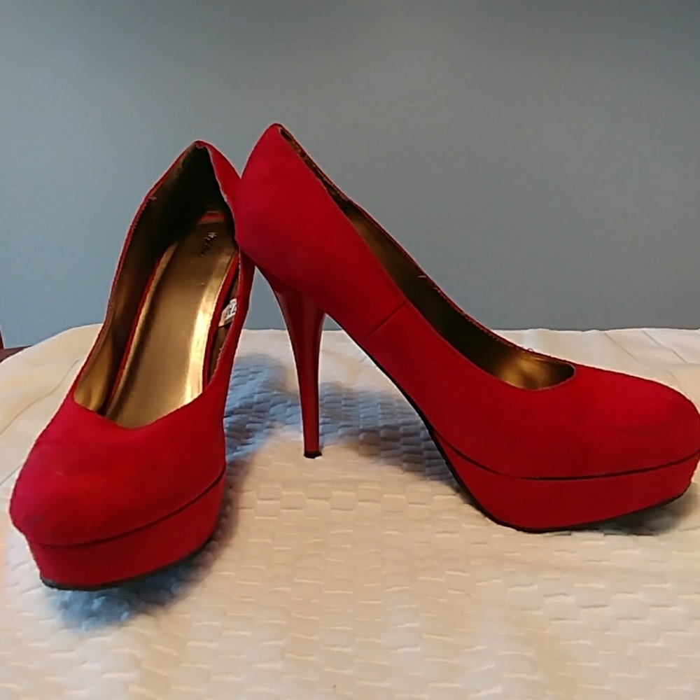 Red Suede Heels